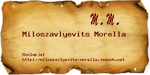 Miloszavlyevits Morella névjegykártya